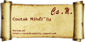 Csutak Mihály névjegykártya